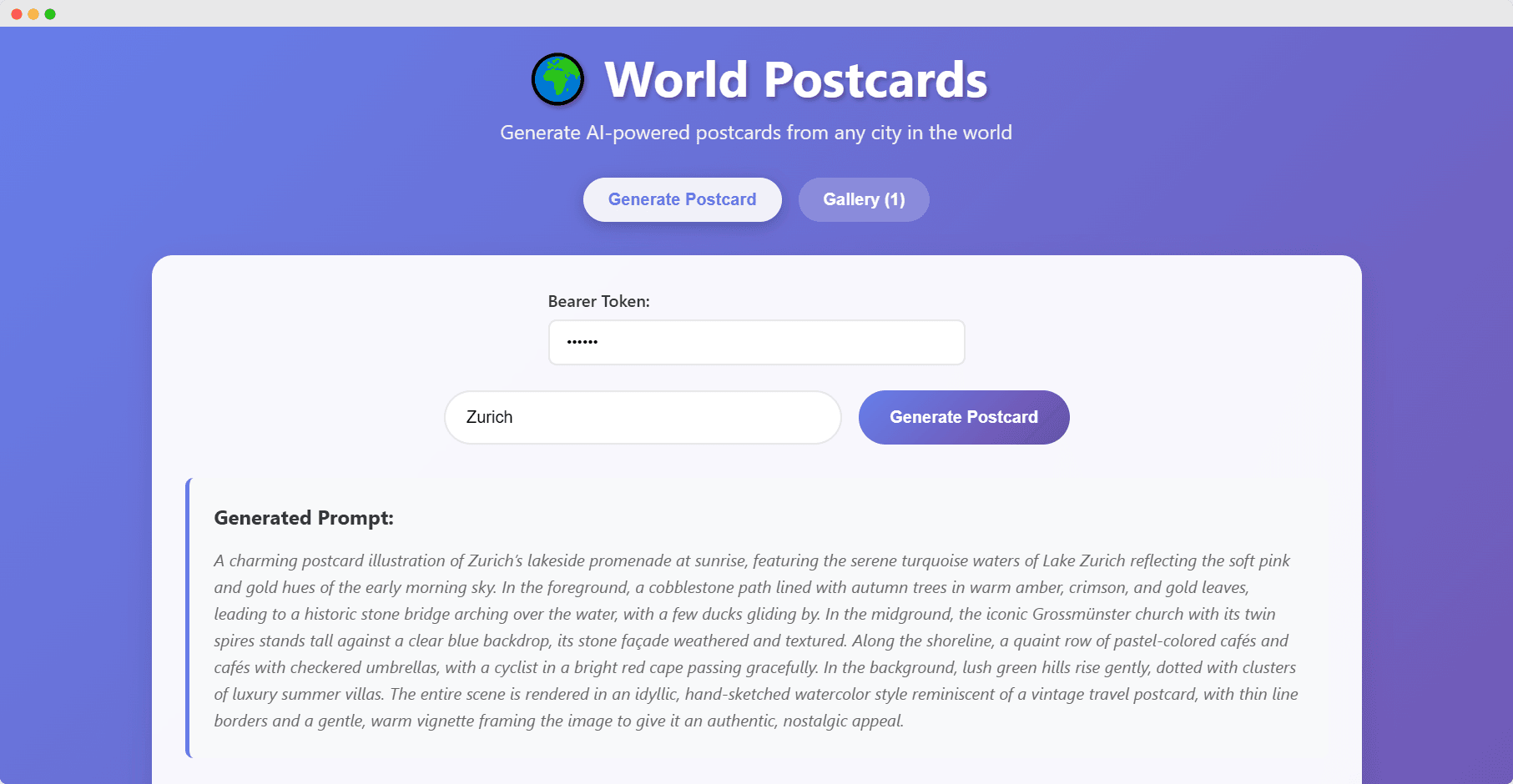 AI Postcard Generator
